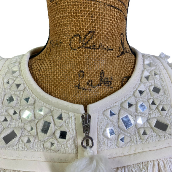 REBECCA TAYLOR White Mirror Embroidered Tweed Jacket - NWT - Picture 5 of 16